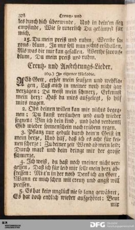 Creutz- und Anfechtungs-Lieder.