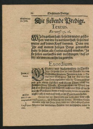 Die siebende Predigt.