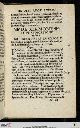 De sermone et praedicatione rectoris