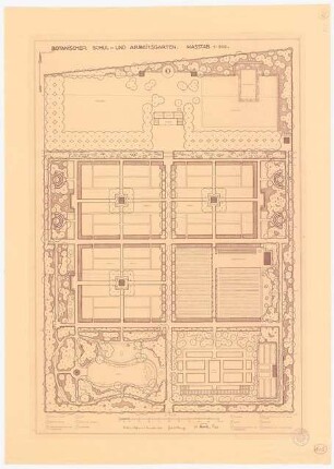 Botanischer Garten: Grundriss 1:500