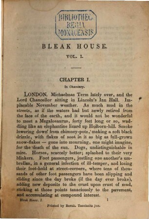 Bleak house : in four volumes. 1