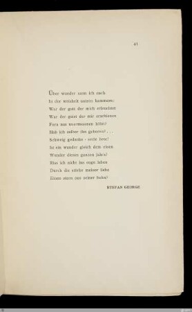 Über wunder sann ich nach