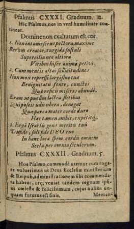 Psalmus CXXXI. - CXL.