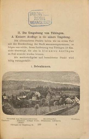 Tübingen und seine Umgebung geschildert für Fremde und Einheimische : Mit zahlreichen Illustrationen, Panorama, Stadtplan & Karten der Umgegend, 2