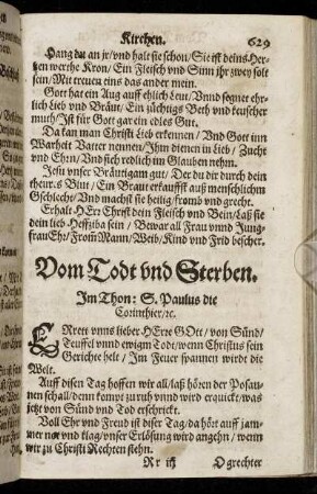 Vom Todt und Sterben