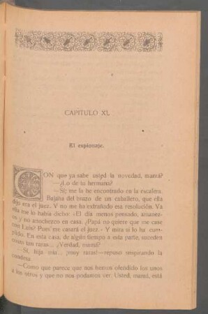Capítulo XL - El espionaje.