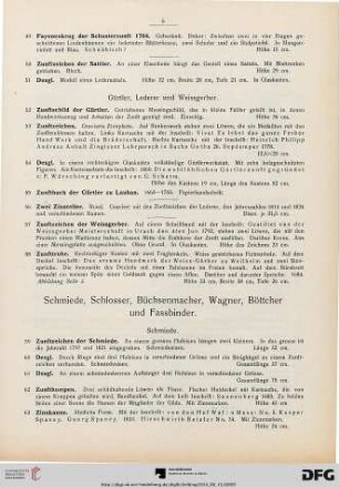 Schmiede, Schlosser, Büchsenmacher, Wagner, Böttcher und Fassbinder (Nr. 59-88)