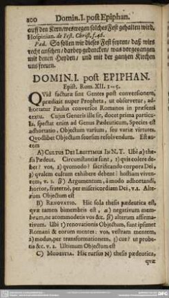 Domin. I. post Epiphan. Epist. Rom. XII. 1-5