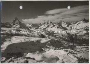 Alpen, Matterhorn, Dent Blanche, Wellenkuppe, Zinalrothorn