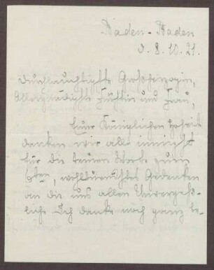 Schreiben von Emilie Göler an die Großherzogin Luise; Tod des Königs Wilhelm II. von Württemberg