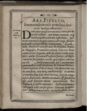 Ara Pietatis, Immortalem esse praeclari facinoris laudem ostendens
