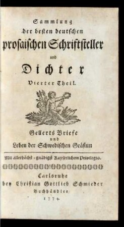 Gellerts Briefe und Leben der schwedischen Gräfinn