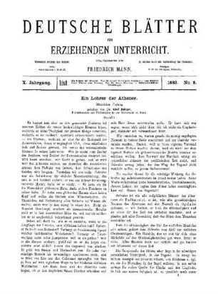 Ein Lehrer der Athener : (Schluss)