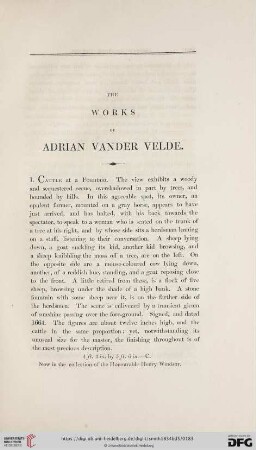 The Works of Adrian Vander Velde