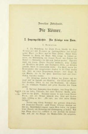 Zweiter Abschnitt. Die Römer