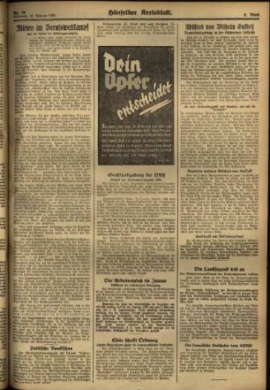 Zweite Ausgabe vom Mittwoch, den 12. Februar 1936.