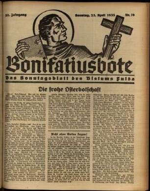 Ausgabe vom Sonntag, den 21. April 1935.