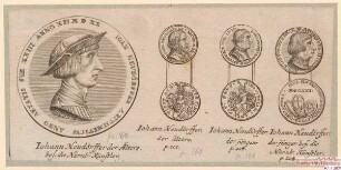 Medaillen auf Johann Neudörffer d.Ä. und seinen Sohn Johann Neudörffer d.J., beide als Rechenmeister bezeichnet