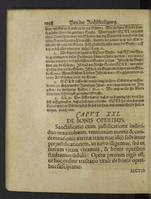 Caput XXI. De Bonis Operibus.
