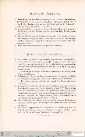 Auctions-Ordnung / Auctions-Bedingungen