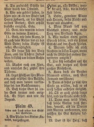 Die Psalmen Davids : nach Martin Luthers Übersetzung