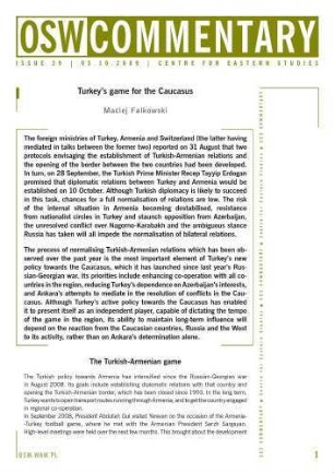 Turkey's game for the Caucasus