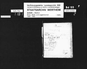 Kloster Bronnbacher Wiesenverleihungen, erneuert um 1665
