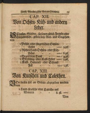 Cap. XIII. Von Kutschen und Caleschen