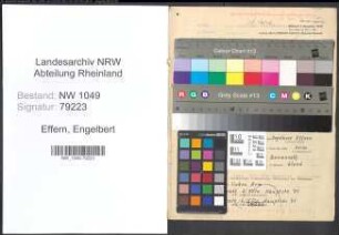 Entnazifizierung Engelbert Effern , geb. 11.08.1881 (Arbeiter)