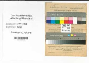 Entnazifizierung Johann Steinbach , geb. 16.12.1899 ()