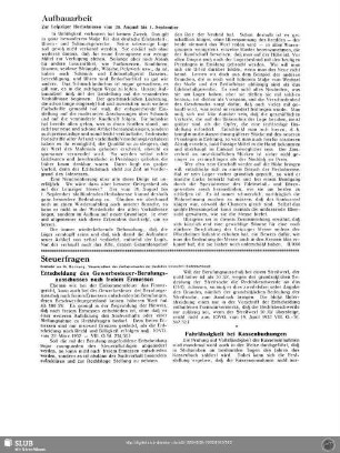 Aufbauarbeit