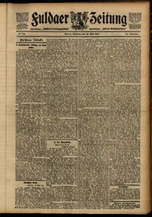 Dritte Ausgabe vom Samstag, den 18. Mai 1907.