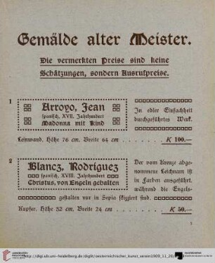 Gemälde alter Meister (Nr. 1-67)