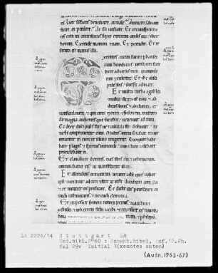 Bibel — Initiale E (xeuntes autem), Folio 29 verso