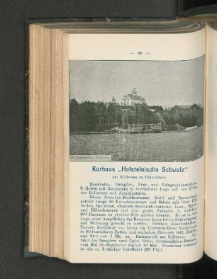 Kurhaus "Holsteinische Schweiz" am Kellersee in Ostholstein.