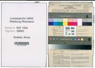 Entnazifizierung Anna Goebel , geb. 07.06.1891 (Postassistentin)