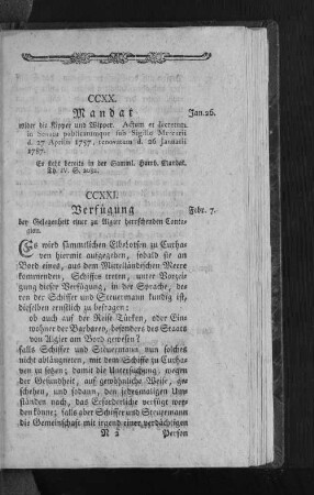 CCXXI. Verfügung