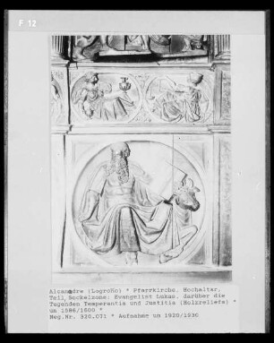 Mittelbild: Himmelfahrt Mariens und Szenen aus dem Leben Mariens