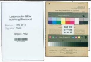 Entnazifizierung Fritz Ziegler , geb. 01.03.1895 (Kaufmann)