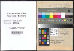 Entnazifizierung Werner Robach , geb. 23.03.1909 (Werkmeister)