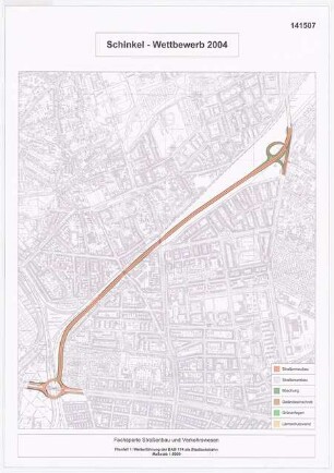 Großräumige Vernetzung möglich, Berlin-Pankow? Schinkelwettbewerb 2004: Lageplan 1:5000
