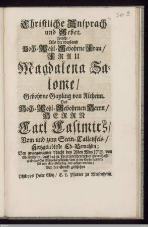 Ansprache Magdalena Salome