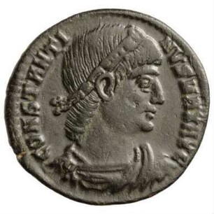 Münze, Follis, Aes 3, 335 - 336 n. Chr.