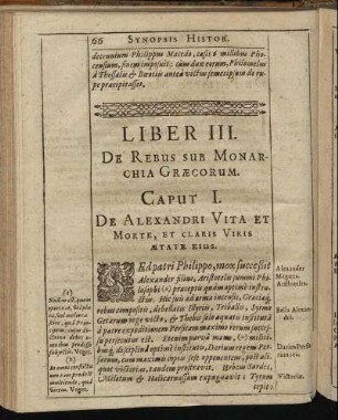 Liber III. De Rebus Sub Monarchia Græcorum.