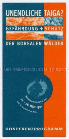 Programm zu einer Veranstaltungsreihe zur Umweltproblematik