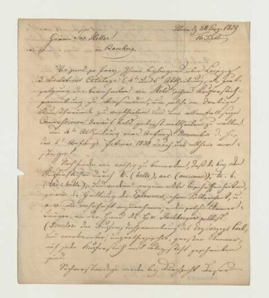 Brief von Artaria und Compagnie (Wien) an Joseph Heller
