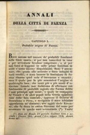 Annali della città di Faenza, 1