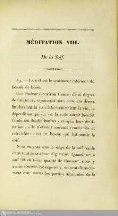 Méditation VIII. De la Soif