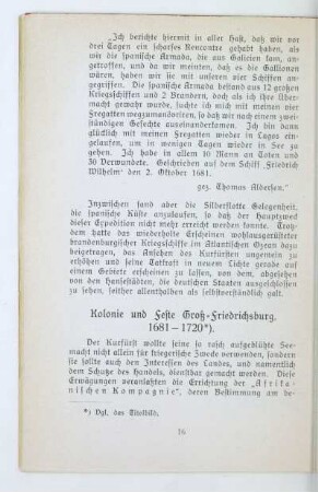 Kolonie und Feste Groß-Friedrichsburg. 1681-1720