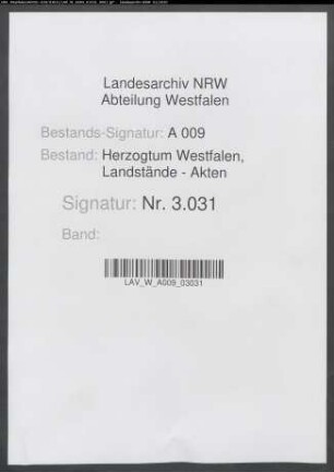 Akten des Hofrats und der Landtagsdeputierten betr. den Landtag 1773